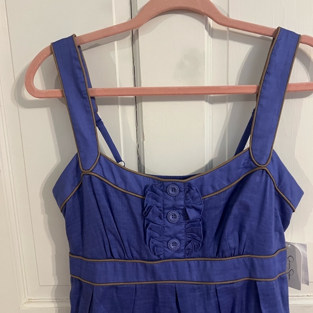 NWT Jessica Simpson Dress M Flowy Feminine Spring Easter COTTON Boho Midi - Picture 5 of 10